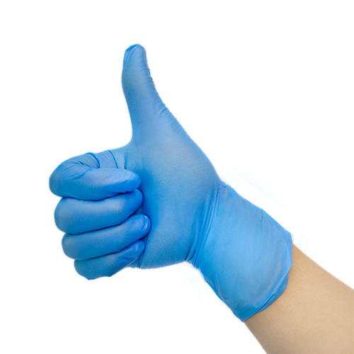 12寸一次性无粉蓝色丁腈手套
