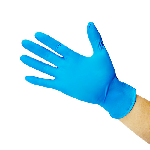 9寸一次性无粉蓝色丁腈手套