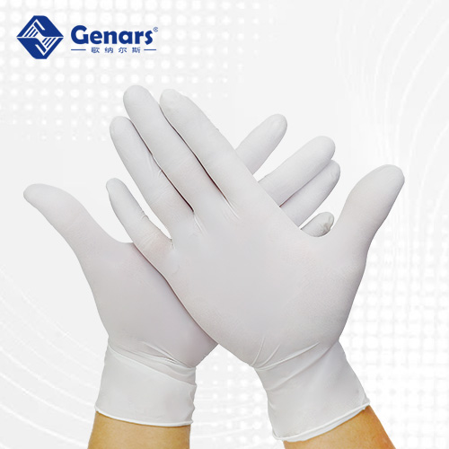 9寸一次性无粉白色丁腈手套