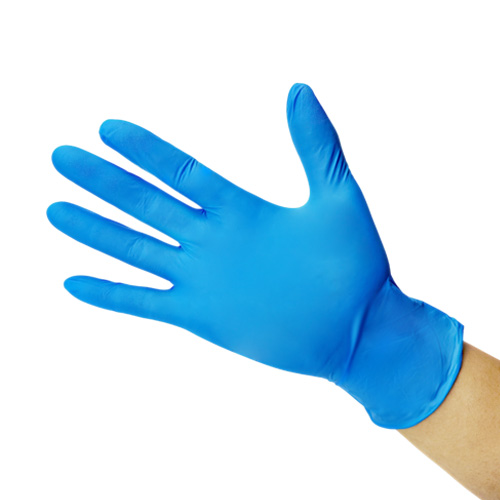 9寸百级蓝色丁腈手套