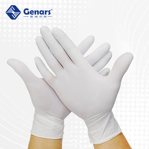 9寸一次性无卤防静电白色丁腈手套