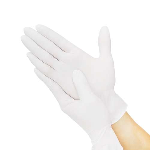 9寸一次性无卤防静电白色丁腈手套