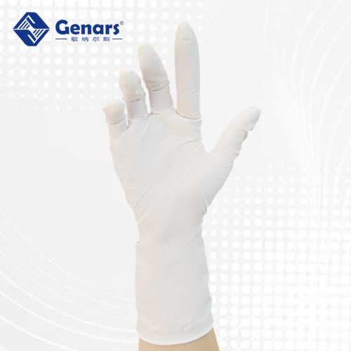 12寸一次性无卤防静电白色丁腈手套